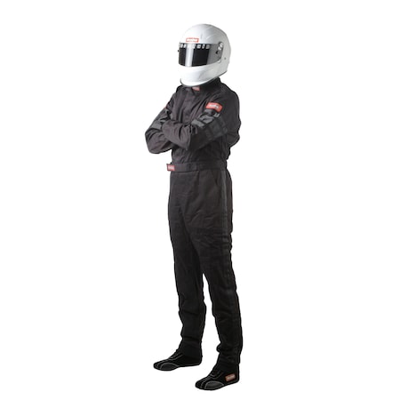 Racequip ONE PIECE SINGLE LAYER RACING DRIVER FIRE SUIT; SFI 3.2A/ 1 ; BLACK ME 110003